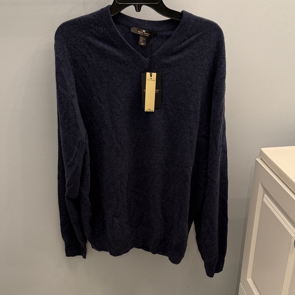 Classic V-Neck Navy Sweater for Men